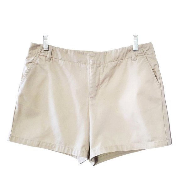 J. Crew Chino Shorts Light Khaki/Beige 100% Cotton Casual Preppy Summer Sz 8 - Picture 1 of 5